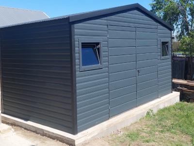 6x5 dwuspad SUPERLINE-PLUS + ciemny grafit mat + kwaterki + 2 okna
