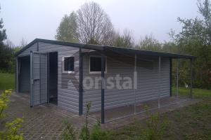 6,5x5 dwuspad EXTRALINE + wiata 1m